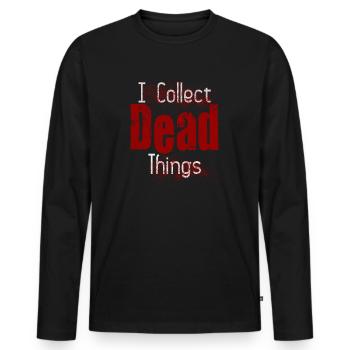 Je collectionne les choses mortes - T-shirt manches longues Premium bio Homme - noir - Devant - Nico (187cm)