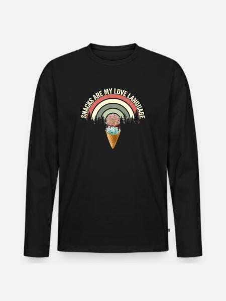 Snacks Are My Love Language - Men's Premium Organic Long Sleeve Shirt - black