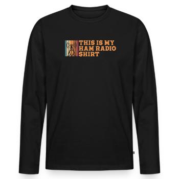 This Is My Ham Radio - Men's Premium Organic Long Sleeve Shirt - black - Front - Nico (187cm)