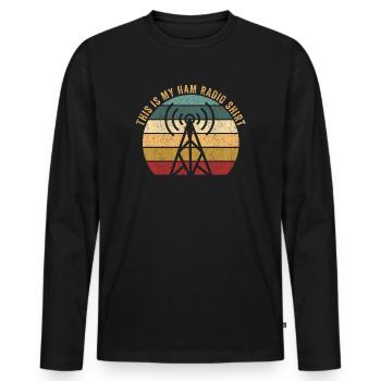 This Is My Ham Radio - Men's Premium Organic Long Sleeve Shirt - black - Front - Nico (187cm)