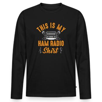 This Is My Ham Radio - Men's Premium Organic Long Sleeve Shirt - black - Front - Nico (187cm)