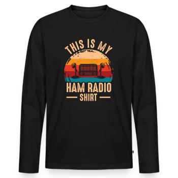 This Is My Ham Radio - Men's Premium Organic Long Sleeve Shirt - black - Front - Nico (187cm)