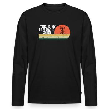 This Is My Ham Radio - Men's Premium Organic Long Sleeve Shirt - black - Front - Nico (187cm)