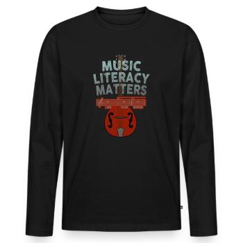 Music Literacy Matters - Men's Premium Organic Long Sleeve Shirt - black - Front - Nico (187cm)