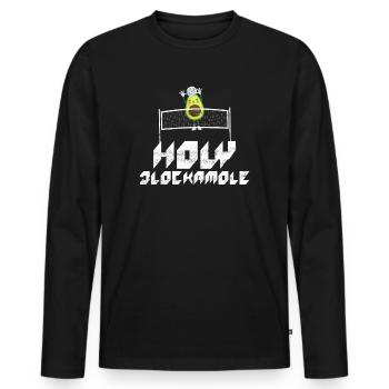 Holy Blockamole Volleyball Avocado - Men's Premium Organic Long Sleeve Shirt - black - Front - Nico (187cm)