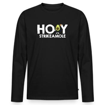 Holy Strikeamole Baseball Softball Avocat - T-shirt manches longues Premium bio Homme - noir - Devant - Nico (187cm)
