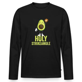 Holy Strikeamole Baseball Softball Avocat - T-shirt manches longues Premium bio Homme - noir - Devant - Nico (187cm)