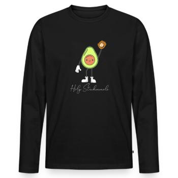 Holy Strikeamole Baseball Softball Avocat - T-shirt manches longues Premium bio Homme - noir - Devant - Nico (187cm)