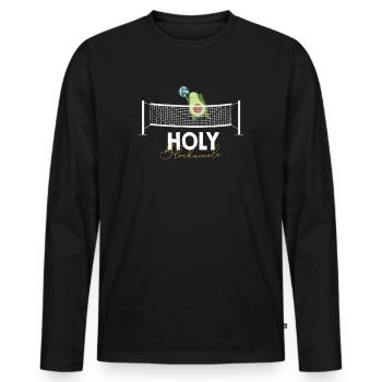 Holy Blockamole Volleyball Avocado - Men's Premium Organic Long Sleeve Shirt - black - Front - Nico (187cm)