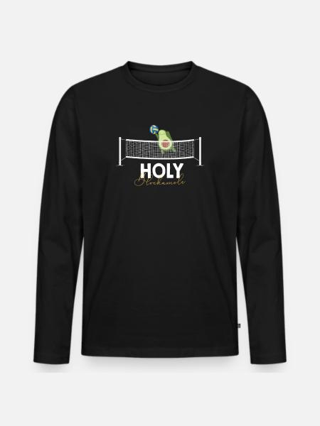 Holy Blockamole Volleyball Avocado - Men's Premium Organic Long Sleeve Shirt - black