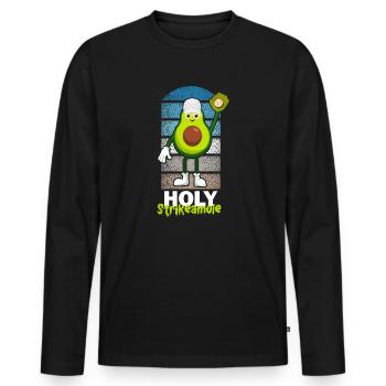 Holy Strikeamole Baseball Softball Avocat - T-shirt manches longues Premium bio Homme - noir - Devant - Nico (187cm)