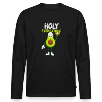 Holy Strikeamole Baseball Softball Avocat - T-shirt manches longues Premium bio Homme - noir - Devant - Nico (187cm)