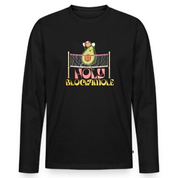 Holy Blockamole Volleyball Avocado - Men's Premium Organic Long Sleeve Shirt - black - Front - Nico (187cm)