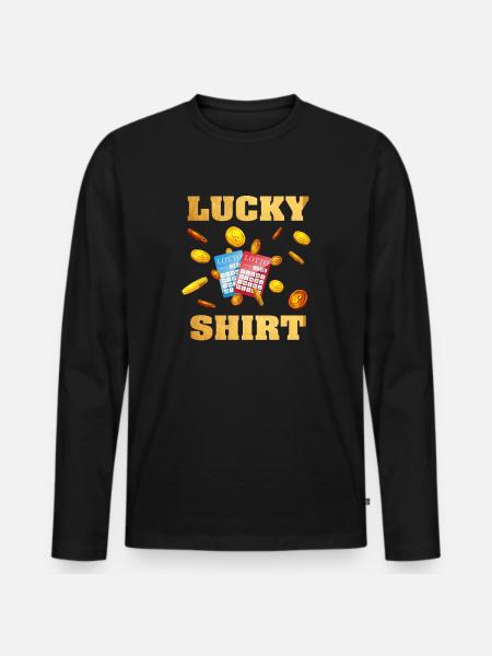 Lucky Bingo Lottery - Men's Premium Organic Long Sleeve Shirt - black