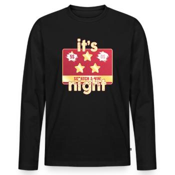 Es ist Scratch And Win Night - Männer Premium Bio Langarmshirt - Schwarz - Vorne - Nico (187cm)