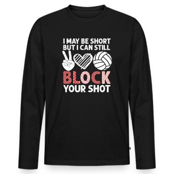 Je peux bloquer votre tir Volleyball de plage - T-shirt manches longues Premium bio Homme - noir - Devant - Nico (187cm)