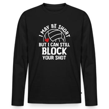 Je peux bloquer votre tir - T-shirt manches longues Premium bio Homme - noir - Devant - Nico (187cm)