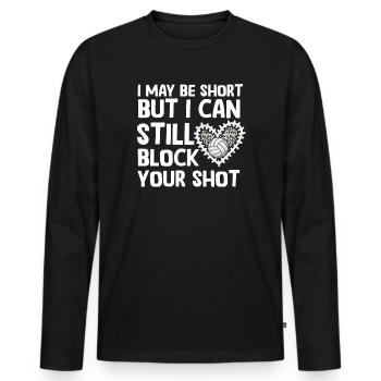 Je peux bloquer votre tir Volleyball de plage - T-shirt manches longues Premium bio Homme - noir - Devant - Nico (187cm)