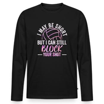 Je peux bloquer votre tir Volleyball de plage - T-shirt manches longues Premium bio Homme - noir - Devant - Nico (187cm)