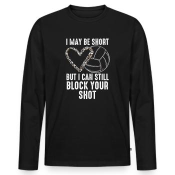 Je peux bloquer votre tir Volleyball de plage - T-shirt manches longues Premium bio Homme - noir - Devant - Nico (187cm)