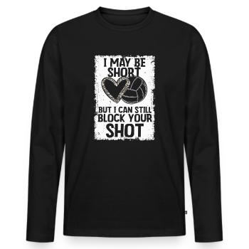 Je peux bloquer votre tir Volleyball de plage - T-shirt manches longues Premium bio Homme - noir - Devant - Nico (187cm)