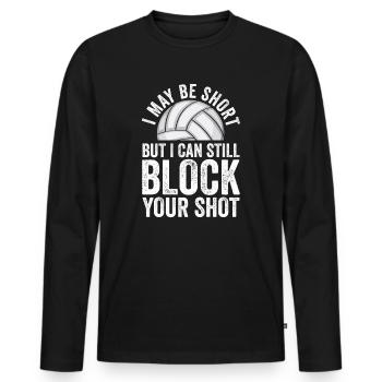 Je peux bloquer votre tir Volleyball de plage - T-shirt manches longues Premium bio Homme - noir - Devant - Nico (187cm)