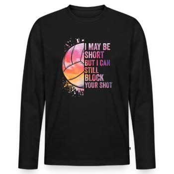 Je peux bloquer votre tir Volleyball de plage - T-shirt manches longues Premium bio Homme - noir - Devant - Nico (187cm)