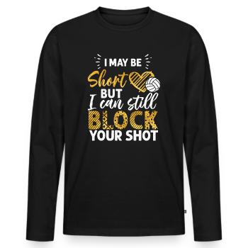 Je peux bloquer votre tir Volleyball de plage - T-shirt manches longues Premium bio Homme - noir - Devant - Nico (187cm)