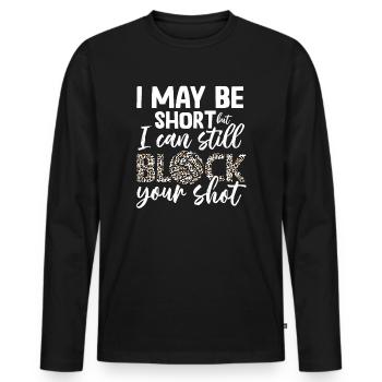 Je peux bloquer votre tir beach-volley - T-shirt manches longues Premium bio Homme - noir - Devant - Nico (187cm)
