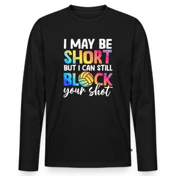 Je peux bloquer votre tir beach-volley - T-shirt manches longues Premium bio Homme - noir - Devant - Nico (187cm)