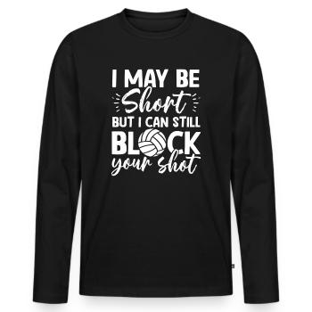 Je peux bloquer votre tir Volleyball de plage - T-shirt manches longues Premium bio Homme - noir - Devant - Nico (187cm)