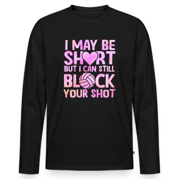 Je peux bloquer votre tir Volleyball de plage - T-shirt manches longues Premium bio Homme - noir - Devant - Nico (187cm)