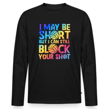 Je peux bloquer votre tir Volleyball de plage - T-shirt manches longues Premium bio Homme - noir - Devant - Nico (187cm)