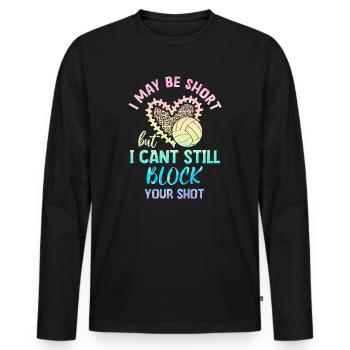 Je peux bloquer votre tir Volleyball de plage - T-shirt manches longues Premium bio Homme - noir - Devant - Nico (187cm)