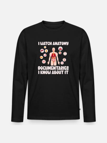 Anatomy Documentaries Medical - Men's Premium Organic Long Sleeve Shirt - black
