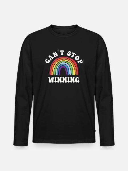 Can't Stop Winning - Men's Premium Organic Long Sleeve Shirt - black