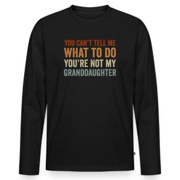 Nicht meine Enkelin - Männer Premium Bio Langarmshirt - Schwarz - Vorne - Nico (187cm)