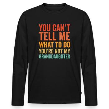 Nicht meine Enkelin - Männer Premium Bio Langarmshirt - Schwarz - Vorne - Nico (187cm)