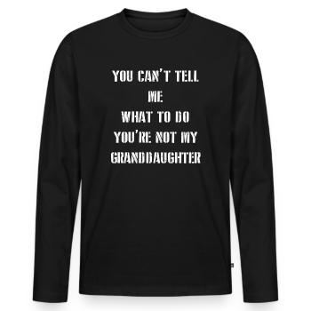 Nicht meine Enkelin - Männer Premium Bio Langarmshirt - Schwarz - Vorne - Nico (187cm)