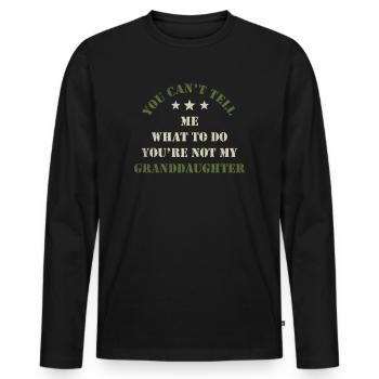 Nicht meine Enkelin - Männer Premium Bio Langarmshirt - Schwarz - Vorne - Nico (187cm)