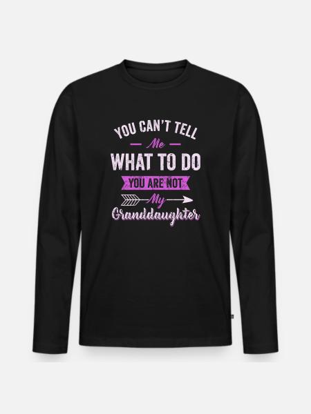 Not My Granddaughter - Men's Premium Organic Long Sleeve Shirt - black