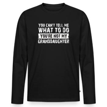 Nicht meine Enkelin - Männer Premium Bio Langarmshirt - Schwarz - Vorne - Nico (187cm)