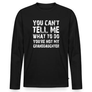 Nicht meine Enkelin - Männer Premium Bio Langarmshirt - Schwarz - Vorne - Nico (187cm)