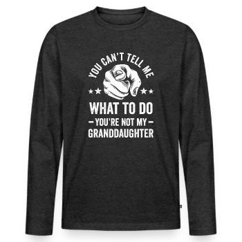 Not My Granddaughter - Men's Premium Organic Long Sleeve Shirt - heather anthracite - Front - Nico (187cm)