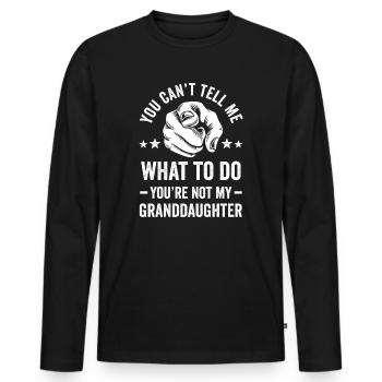 Nicht meine Enkelin - Männer Premium Bio Langarmshirt - Schwarz - Vorne - Nico (187cm)