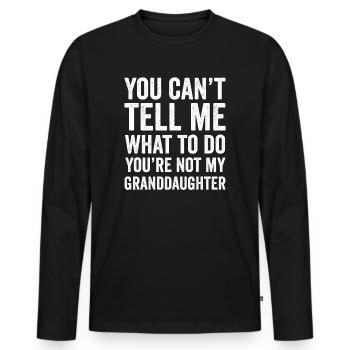 Nicht meine Enkelin - Männer Premium Bio Langarmshirt - Schwarz - Vorne - Nico (187cm)