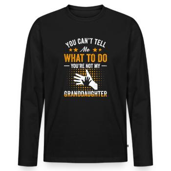 Nicht meine Enkelin - Männer Premium Bio Langarmshirt - Schwarz - Vorne - Nico (187cm)
