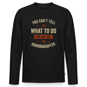 Nicht meine Enkelin - Männer Premium Bio Langarmshirt - Schwarz - Vorne - Nico (187cm)