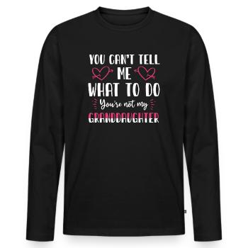 Nicht meine Enkelin - Männer Premium Bio Langarmshirt - Schwarz - Vorne - Nico (187cm)