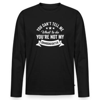 Nicht meine Enkelin - Männer Premium Bio Langarmshirt - Schwarz - Vorne - Nico (187cm)